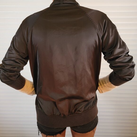 Members Only SATIN Women’s Iconic Racer Jacket Slim Fit Black - Picture 7 of 11